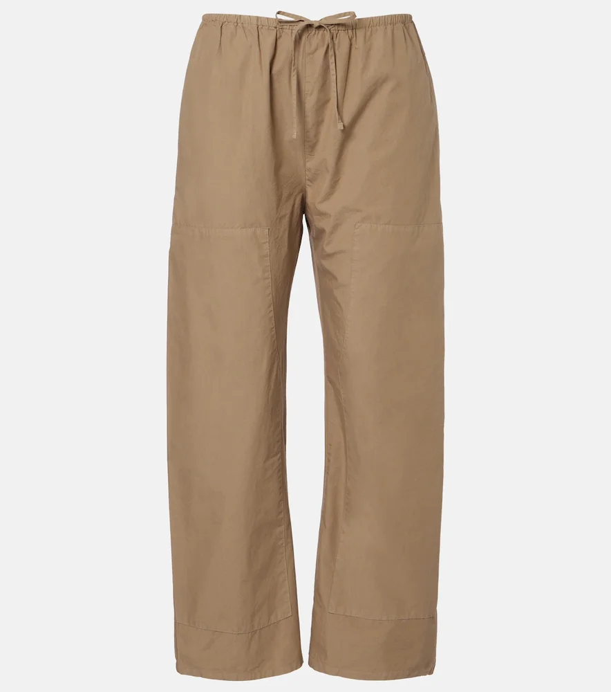 Kyoto cotton wide-leg pants