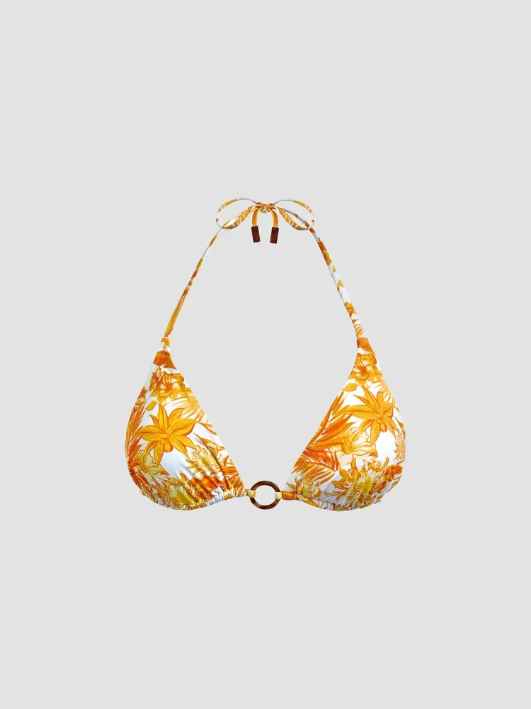 Tahiti Floral Triangle Bikini Top