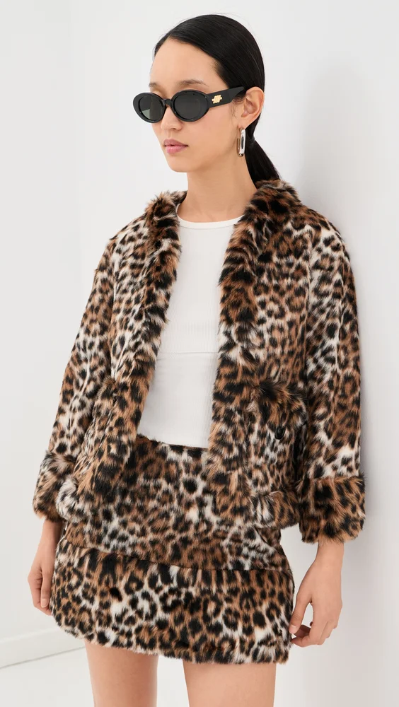 Faux Fur Leopard Jacket