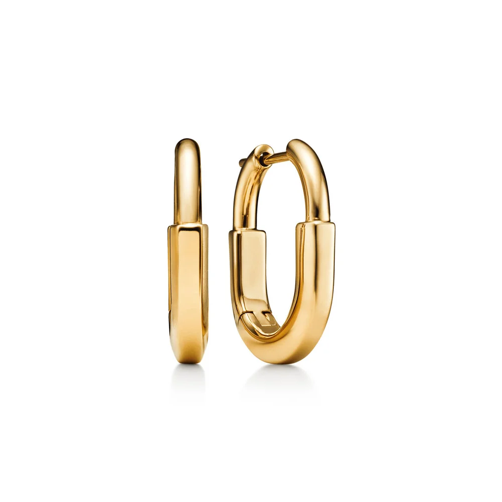 Tiffany Lock Small Earrings in Yellow Gold