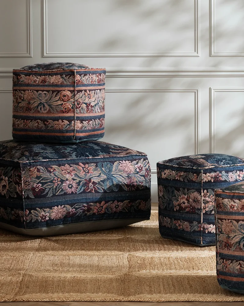 Cambria Woven Pouf