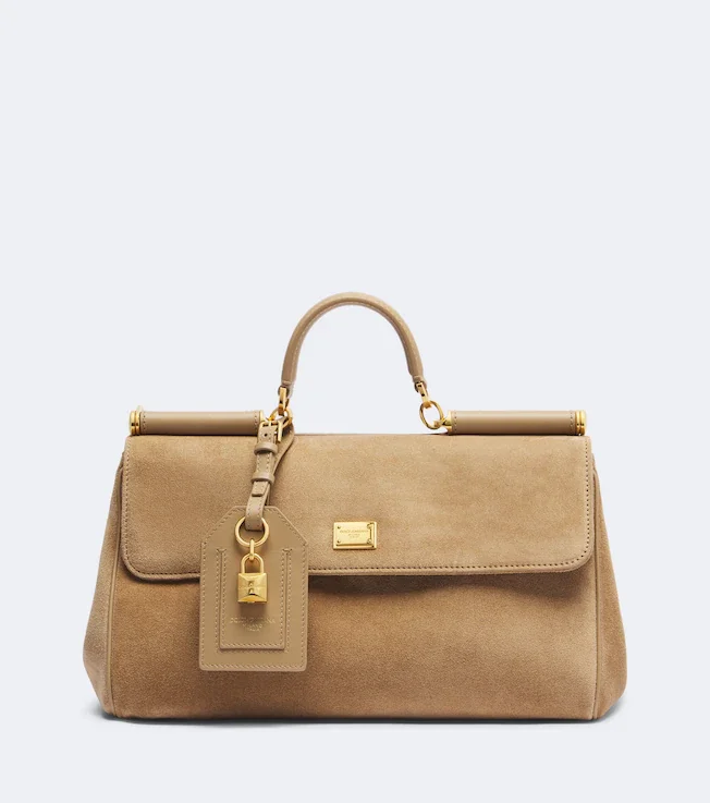 My Sicily Medium suede top-handle bag