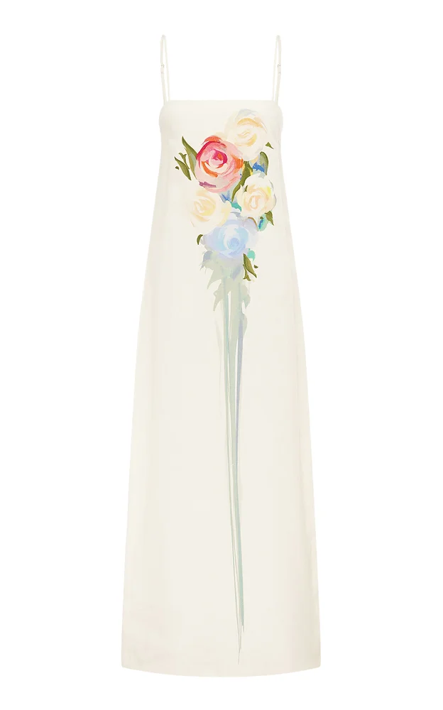 Savannah Column Linen Maxi Dress
