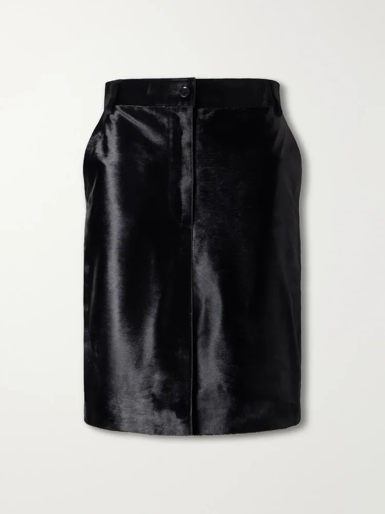 Debi calf hair midi skirt