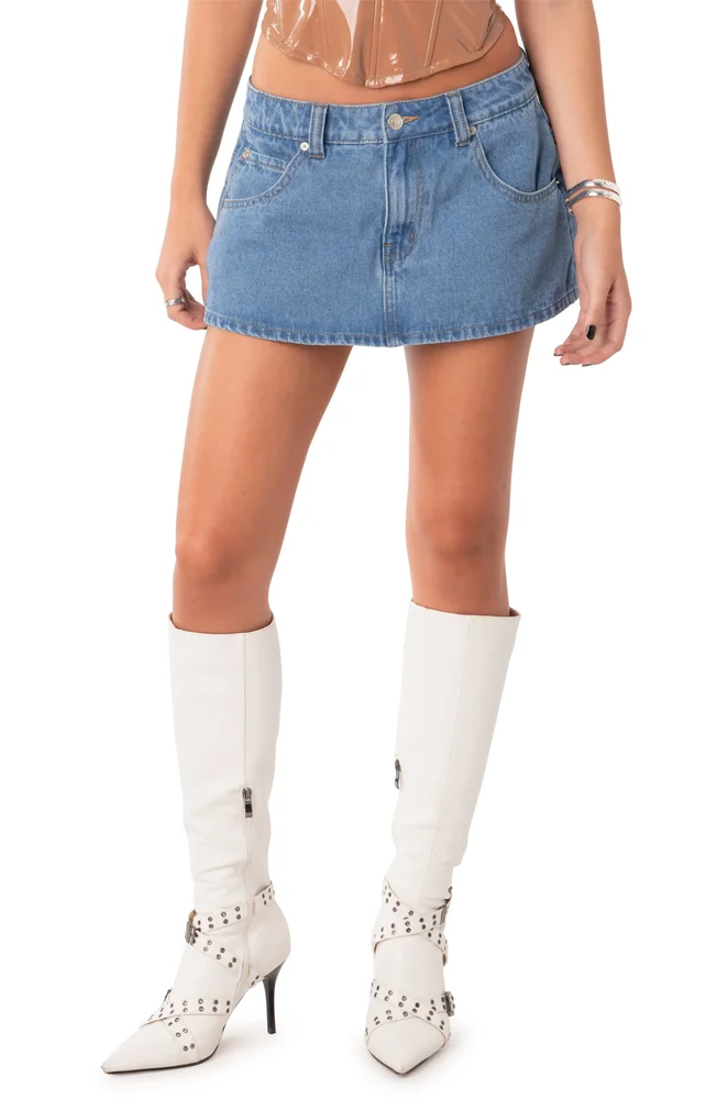 Talia Denim Mini Skort
