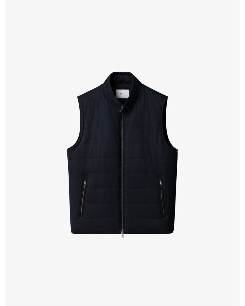 Flannel Zip Wool Vest