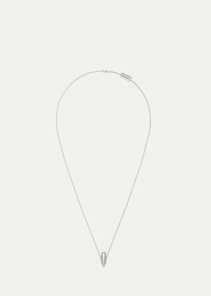 Diamond Pave Lotus Pearl Pendant Necklace