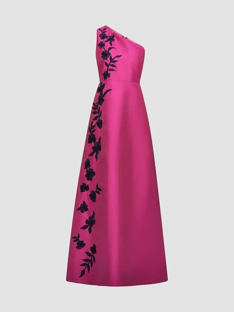 Madelyn Embroidered A-Line Gown
