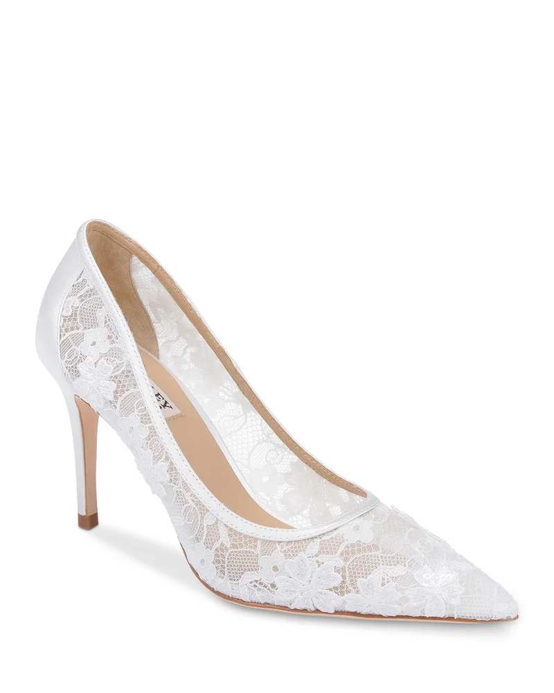 Rania Satin & Lace High Heel Pumps