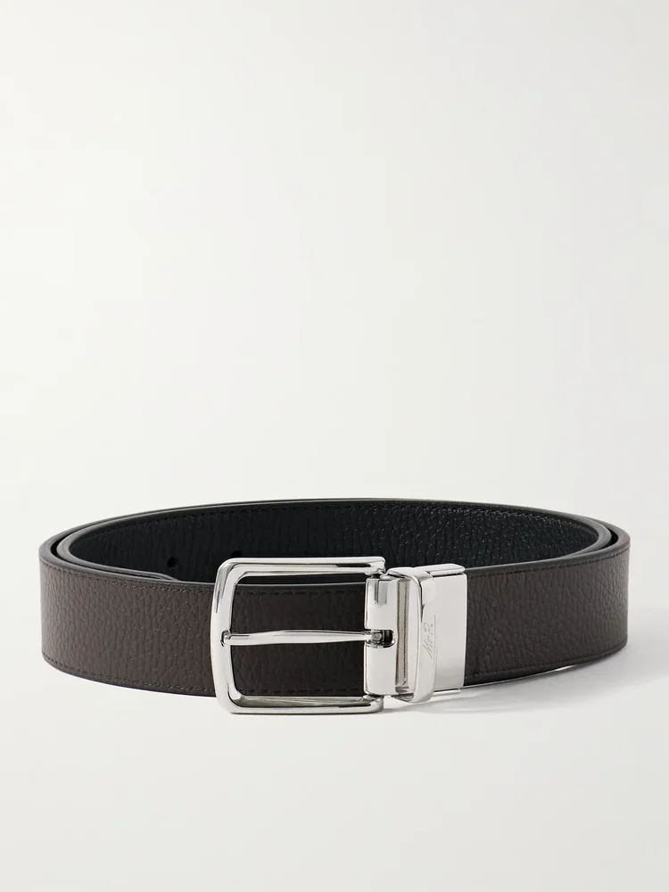 3cm Reversible Full-Grain Leather Belt