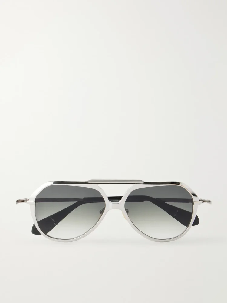 + Lou Lou de La Falaise Louise aviator-style titanium sunglasses