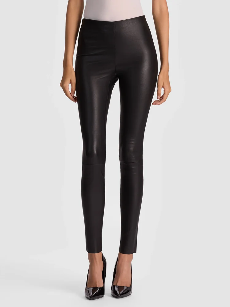 LENNOX LEATHER LEGGING - BLACK