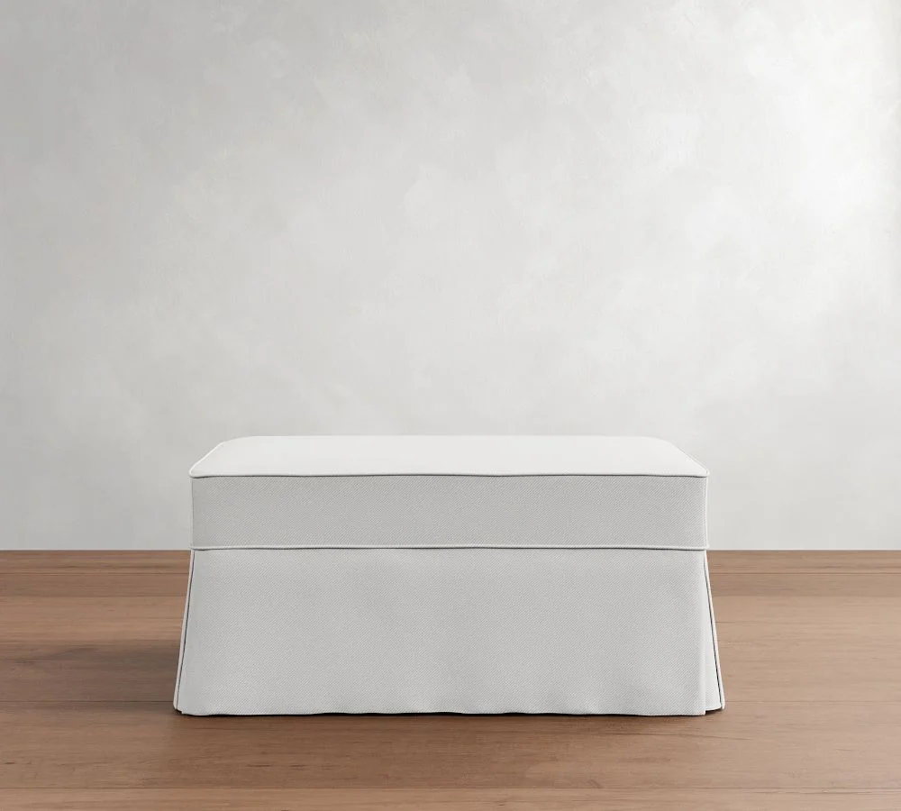 Charleston Slipcovered Ottoman
