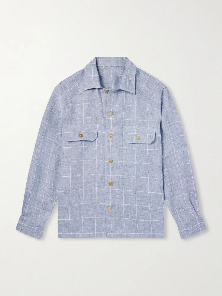 Clayburn Checked Linen Shirt