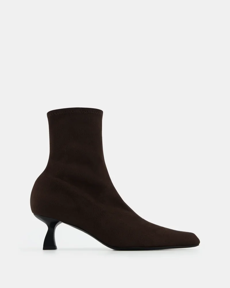 Dona Stretch Boot 50 in Dark Brown Suede
