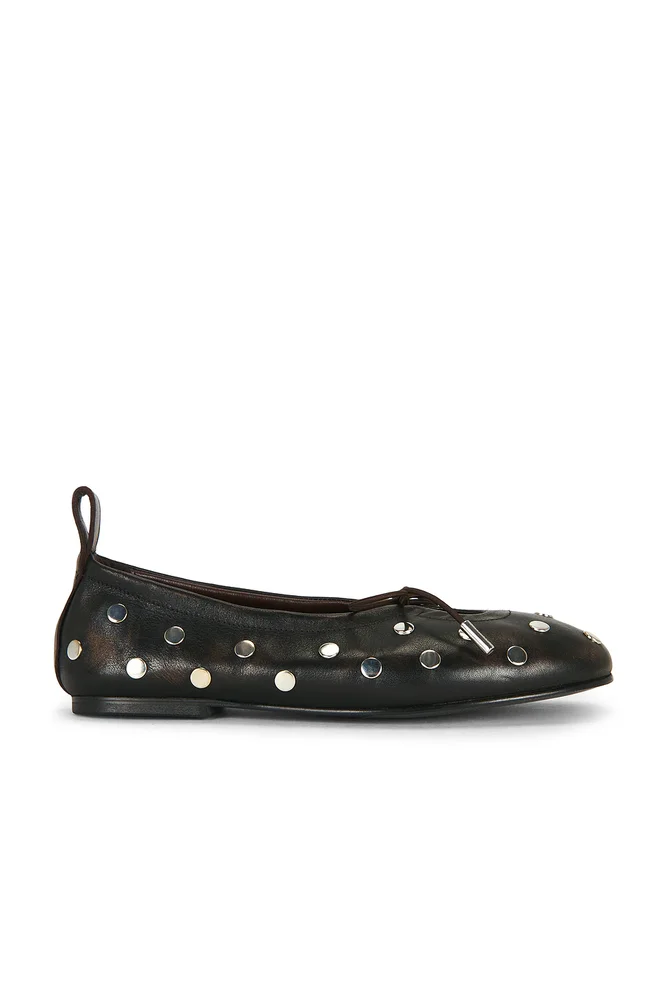 Rosalind All Studs Leather Ballet Flat