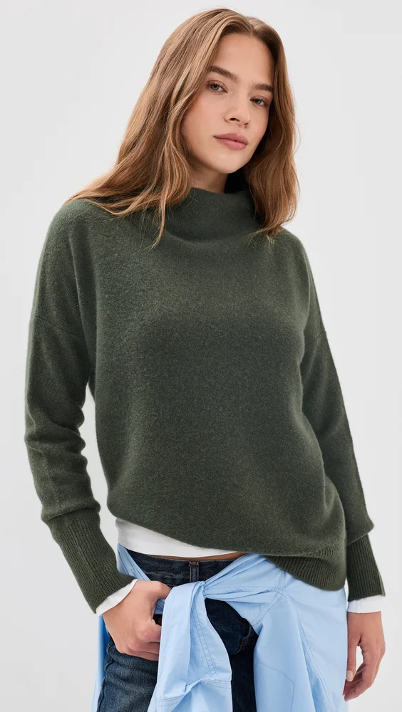 Cashmere Funnel Neck Pullover