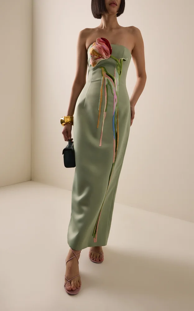 Marilyn Floral-Embroidered Maxi Dress