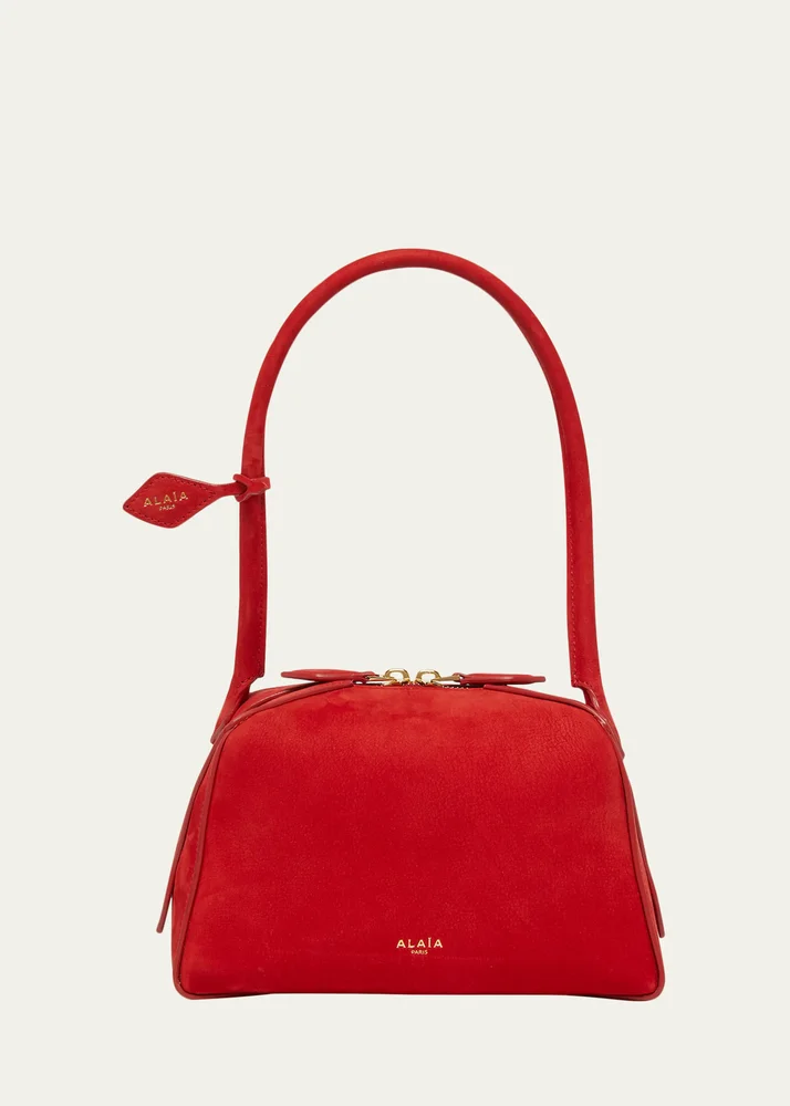 Le Bouledogue Dome Suede Top-Handle Bag