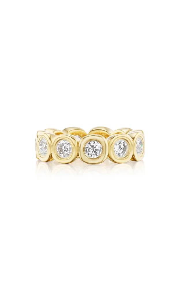 14K Yellow Gold Kissen Eternity Band