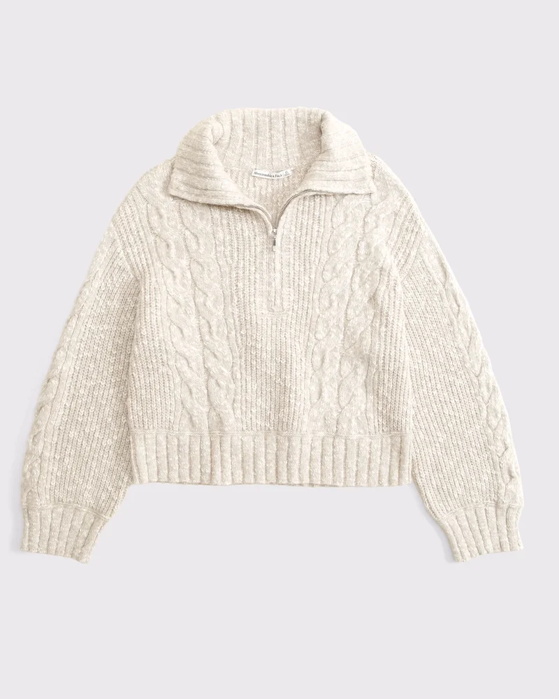 Cable Half-Zip Sweater