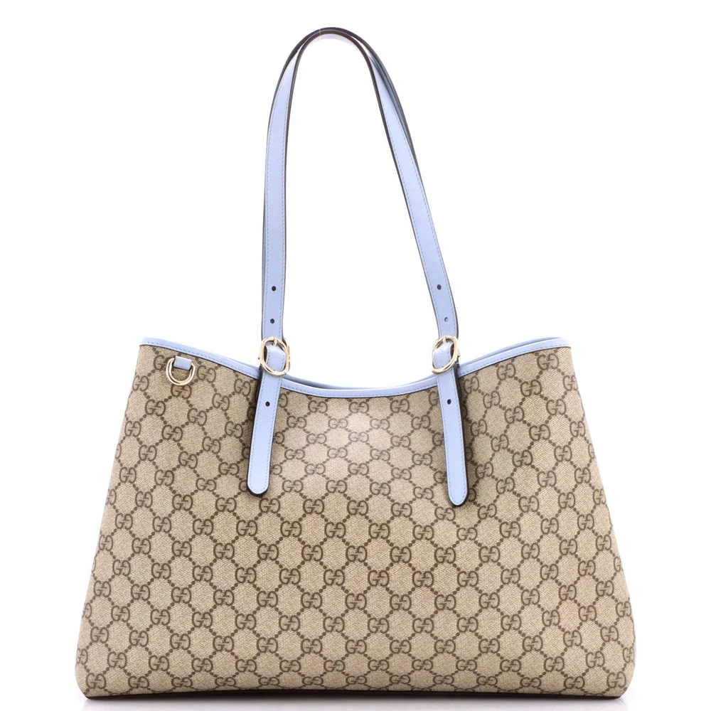 Pre-Owned Emblem Tote GG Coated Canvas Large