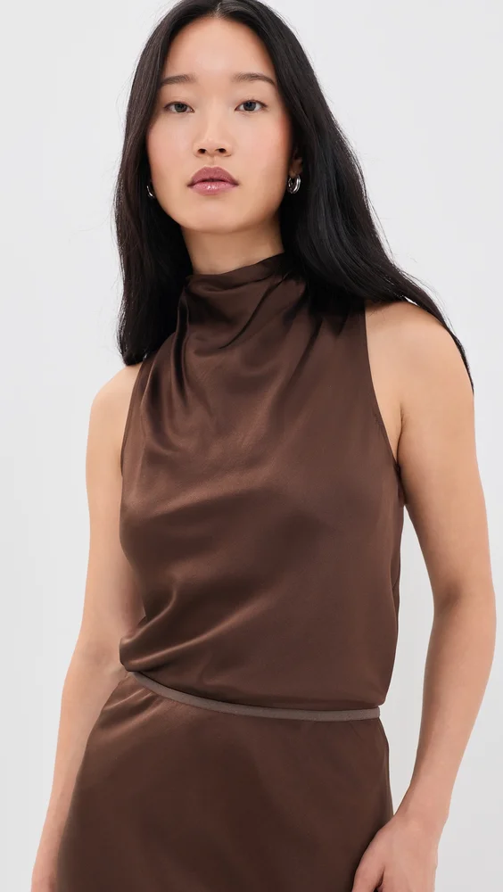 Tie Neck Silk Top