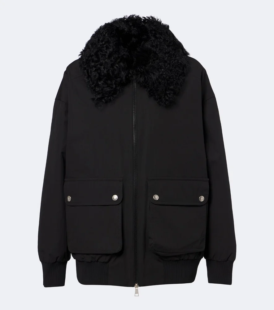 Rougequeue shearling-trimmed down jacket
