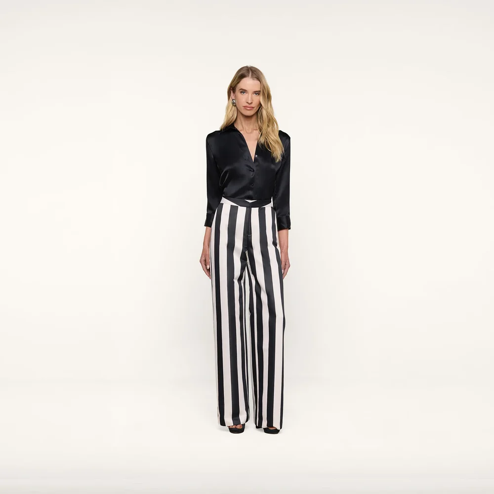 Livvy Satin Straight-Leg Trouser