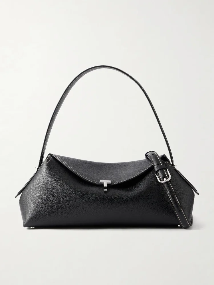 T-Lock full-grain leather shoulder bag