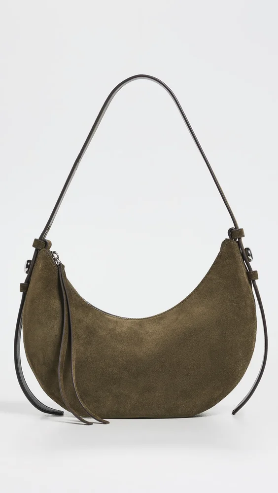 Romy Suede Half Moon Bag