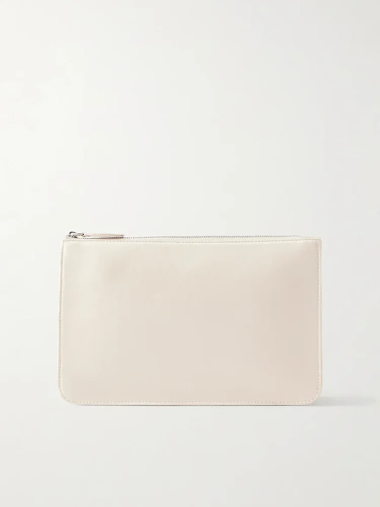 Threefold satin clutch