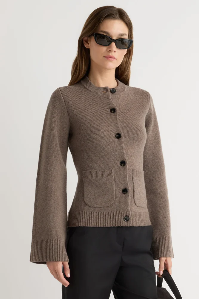 Eames Cotton Wool Button Cardigan