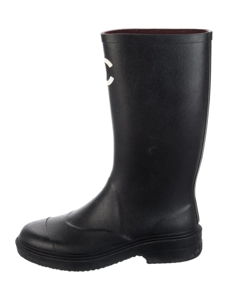 2022 Interlocking CC Logo Rain Boots