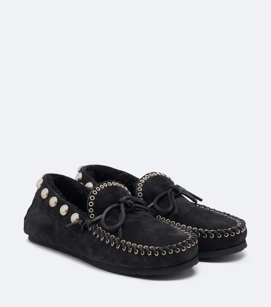 Fitza shearling-lined suede loafers