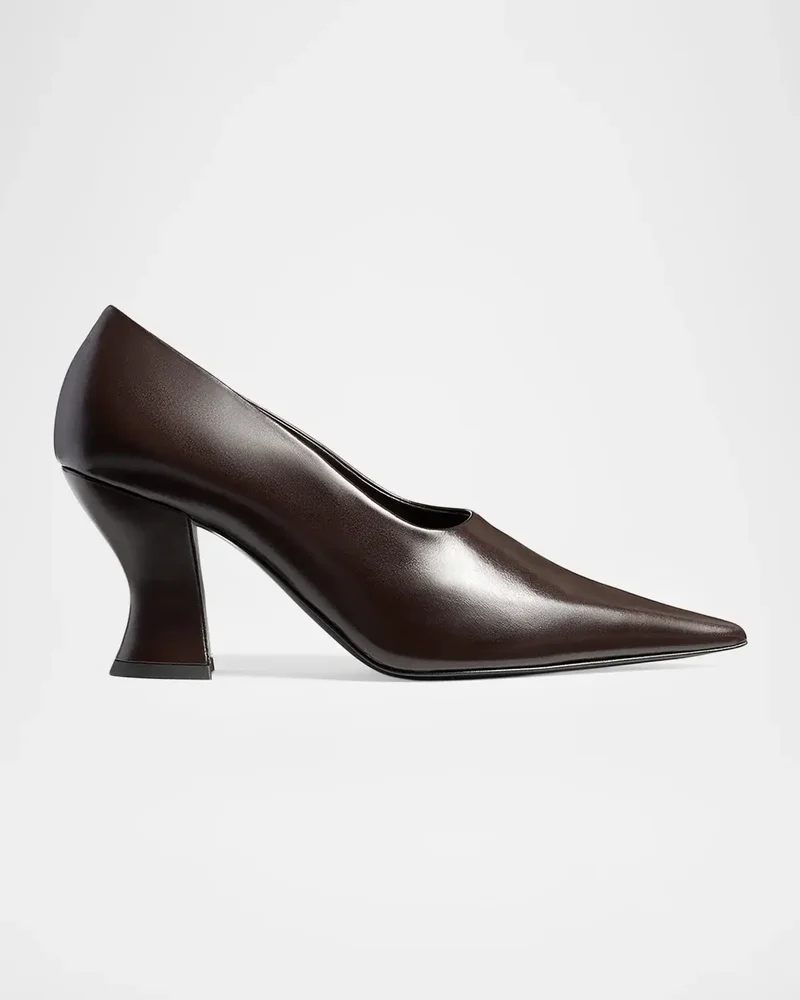 Colleen 75MM Glazed Leather Pumps