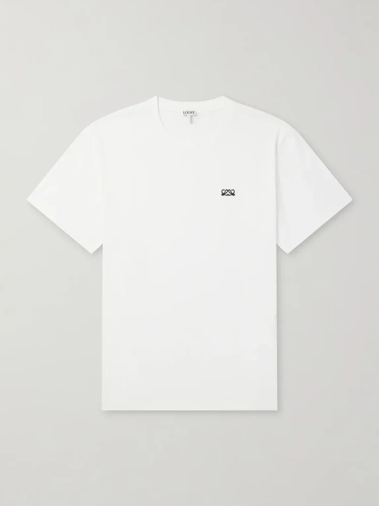 Anagram-Embroidered Cotton-Jersey T-Shirt