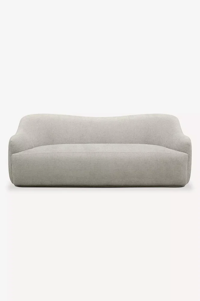 Orla 79" Curved Linen-Blend Sofa