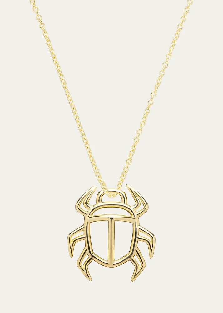Beetle Necklace in 9k Gold