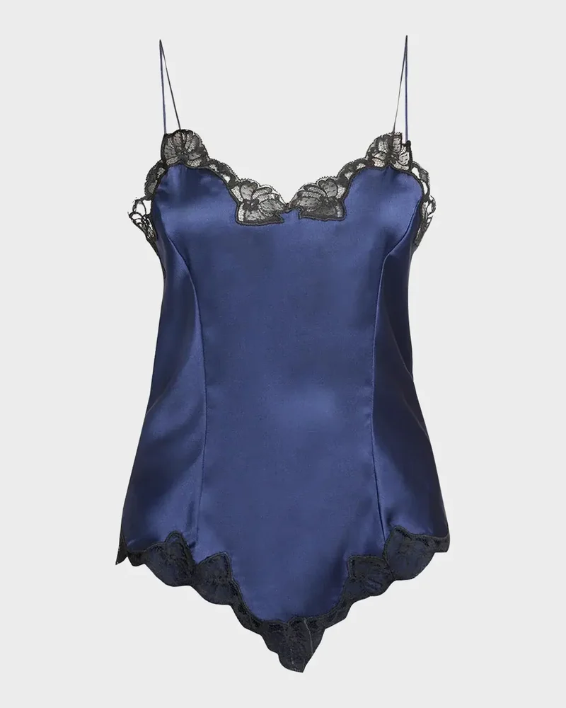 Amael Lace-Trim Silk Cami Top
