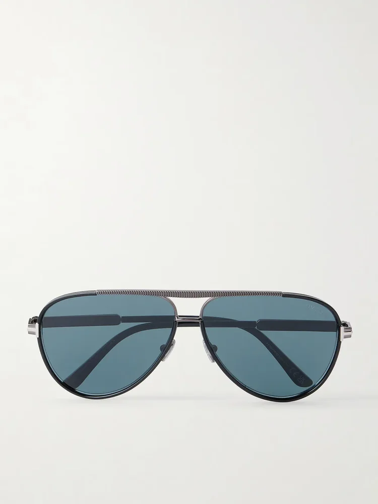 Rupert-02 Aviator-Frame Metal Sunglasses
