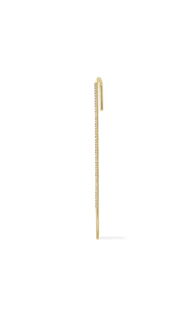 Diamond Thread Single Ear Pin