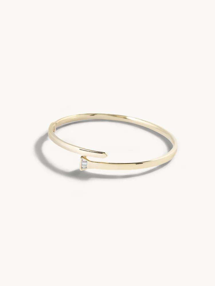 The Lucky One Gold and Diamond Bangle