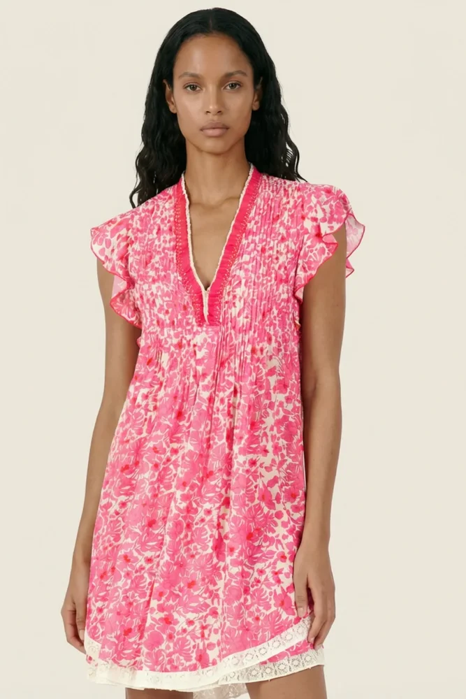 Mini Dress Sasha - Pink Aquaflora