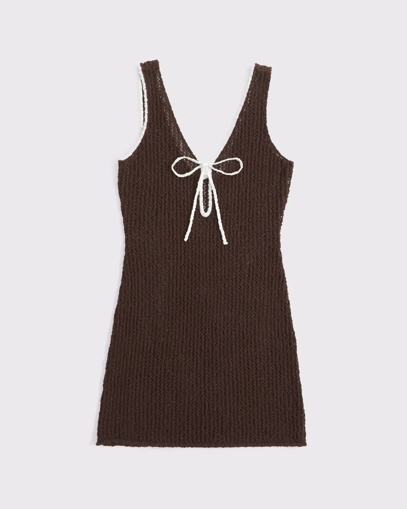 Abercrombie & Fitch Crochet-Style Mini Dress Coverup