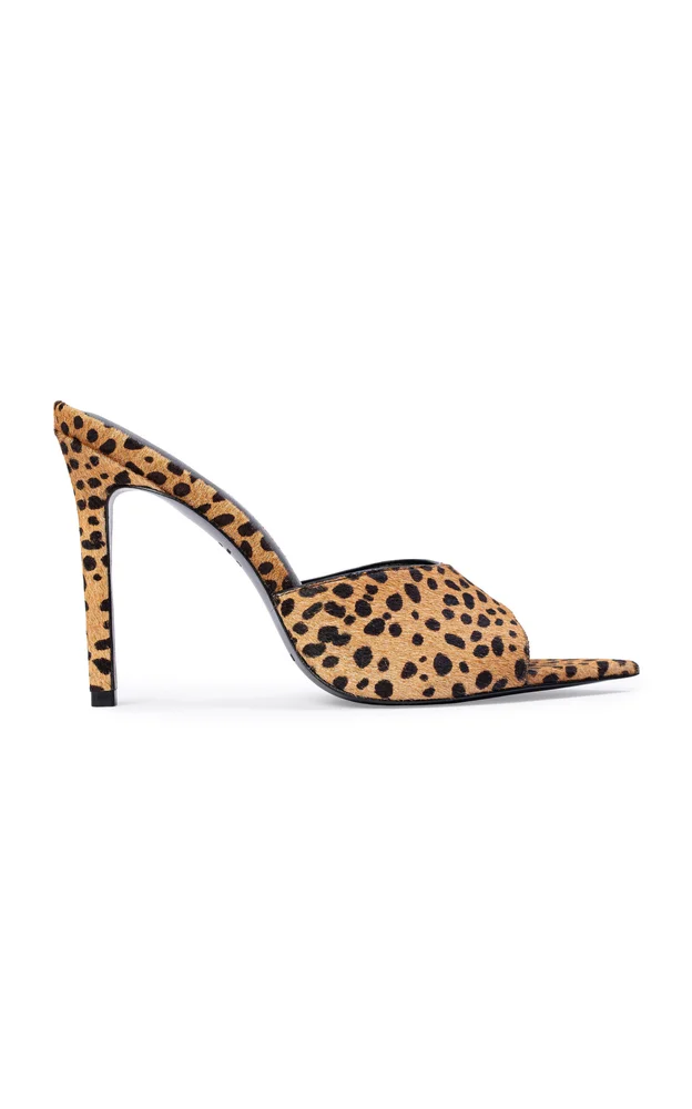 Bella Cheetah Pony Hair Mules