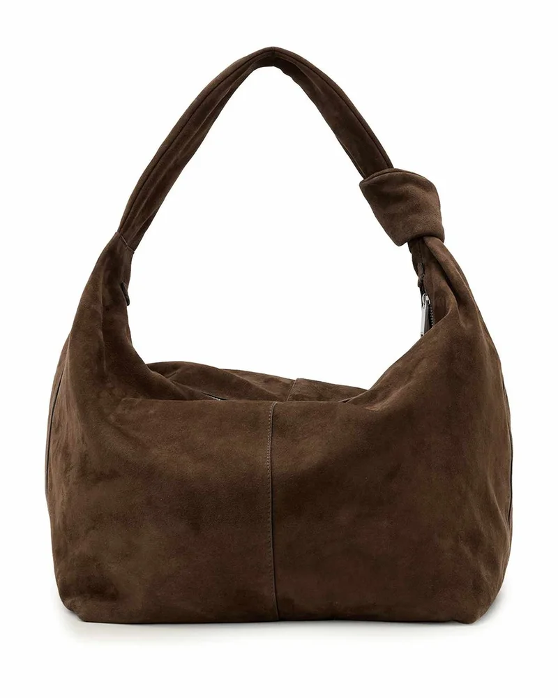 Effie S Large Suede Shoulder Bag