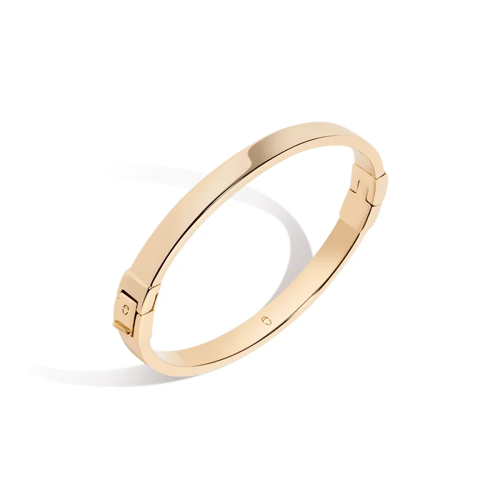 Classic Gold Hinged Bracelet