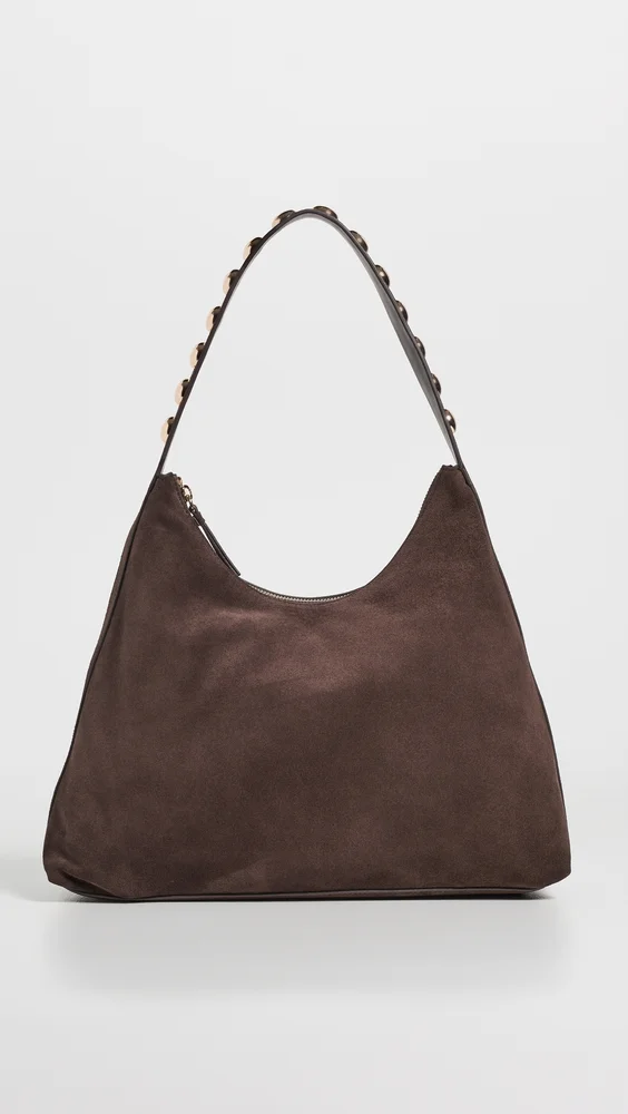 Stassie Studded Slouchy Suede Shoulder Bag
