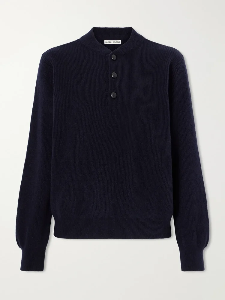 Highland Dorset ribbed-knit wool and cashmere-blend sweater